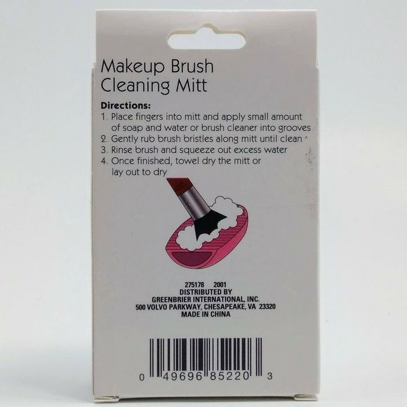 Silicon Makeup Brush Cleaning Mitt Set 2 Pink Teal - Picture 5 of 5